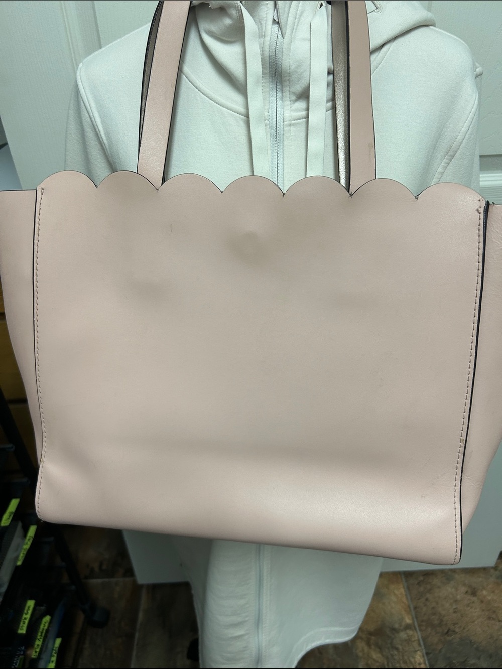 kate spade blush scallop-edge leather tote - Picture 3 of 10